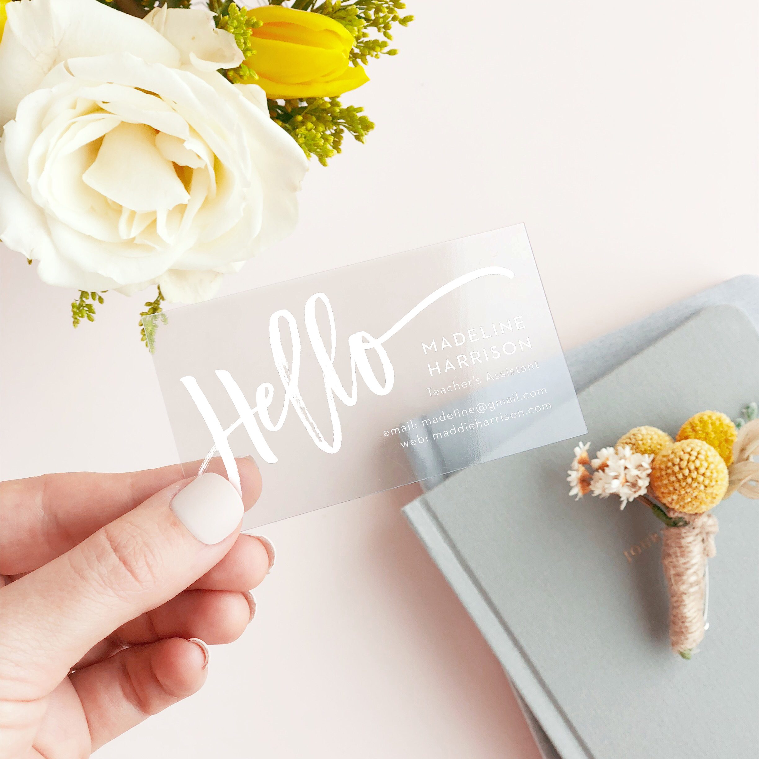 Cute Clear Business Card